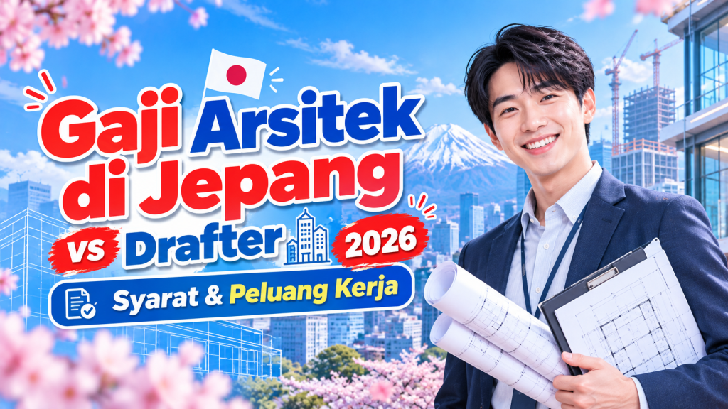 gaji arsitek di Jepang vs drafter 2026 syarat dan peluang kerja